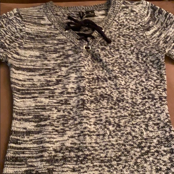 black and white  sweater dress - Picture 2 of 3